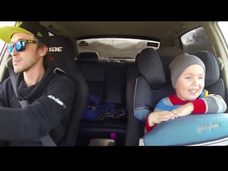 father and son hilarious car drifting 480