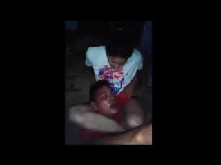 stupid thief is immobilized by a mma brazilian fighter girl